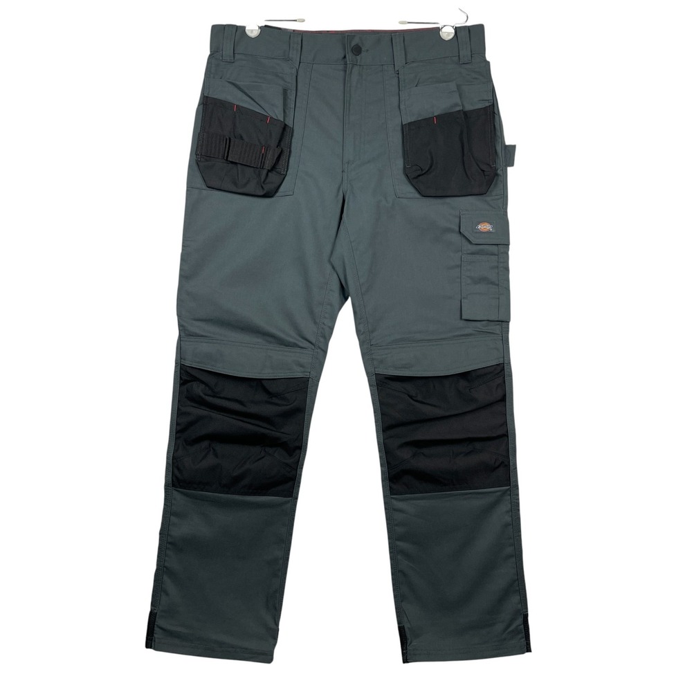 Dickies Men's Utility Work Pants 36x32 Grey Flex Holster Multi Pocket Cargo NWT